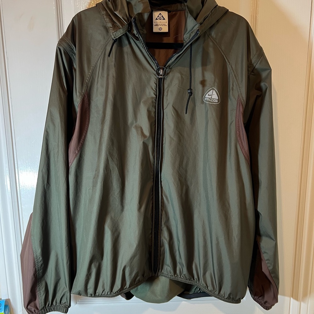 Men's NIKE ACG Oregon Series Reissue Cargo Khaki Green brown Jacket Mens Large